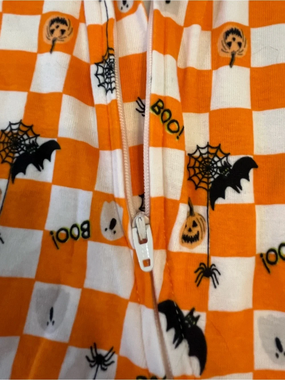 Halloween Checked Footed Pajamas Romper Boy's 3-6 Months Old Navy Fall Wear
